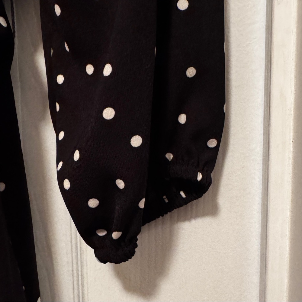 The Limited | Women’s Petite Black and White Polka Dot Dress Size PL - Picture 4 of 8